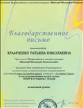 Благодарственное письмо. Оргкомитет Всероссийского детского конкурса "Мечтай! Исследуй! Размышляй! от 2018 г.