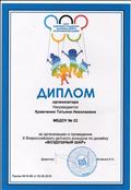 Диплом за организацию и проведение 10 Всероссийского детского конкурса по дизайну "Воздушный шар" от 05. 06. 2016г.